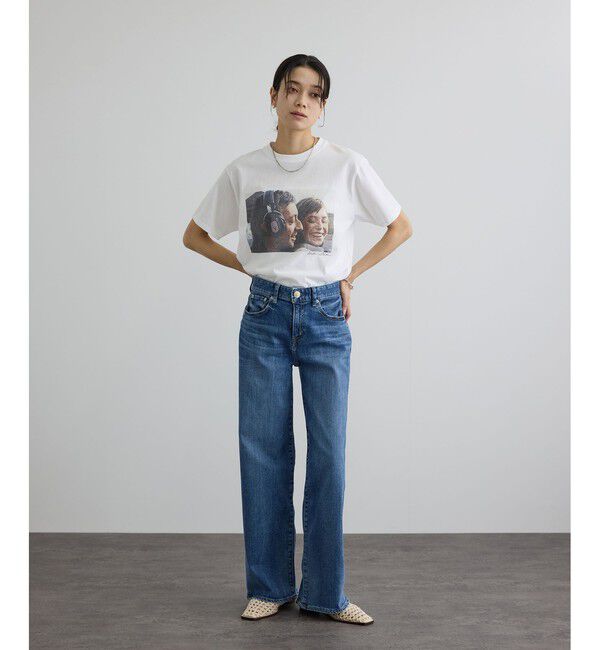 SALON adam et rope'「【COUTURE D'ADAM（クチュール ド アダム）】Jane&Serge at Beach フォトT」|Tシャツ・カットソー|