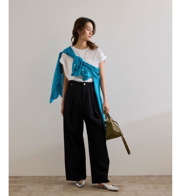 ROPE「ツイストフレンチスリーブTシャツ」|Tシャツ・カットソー|