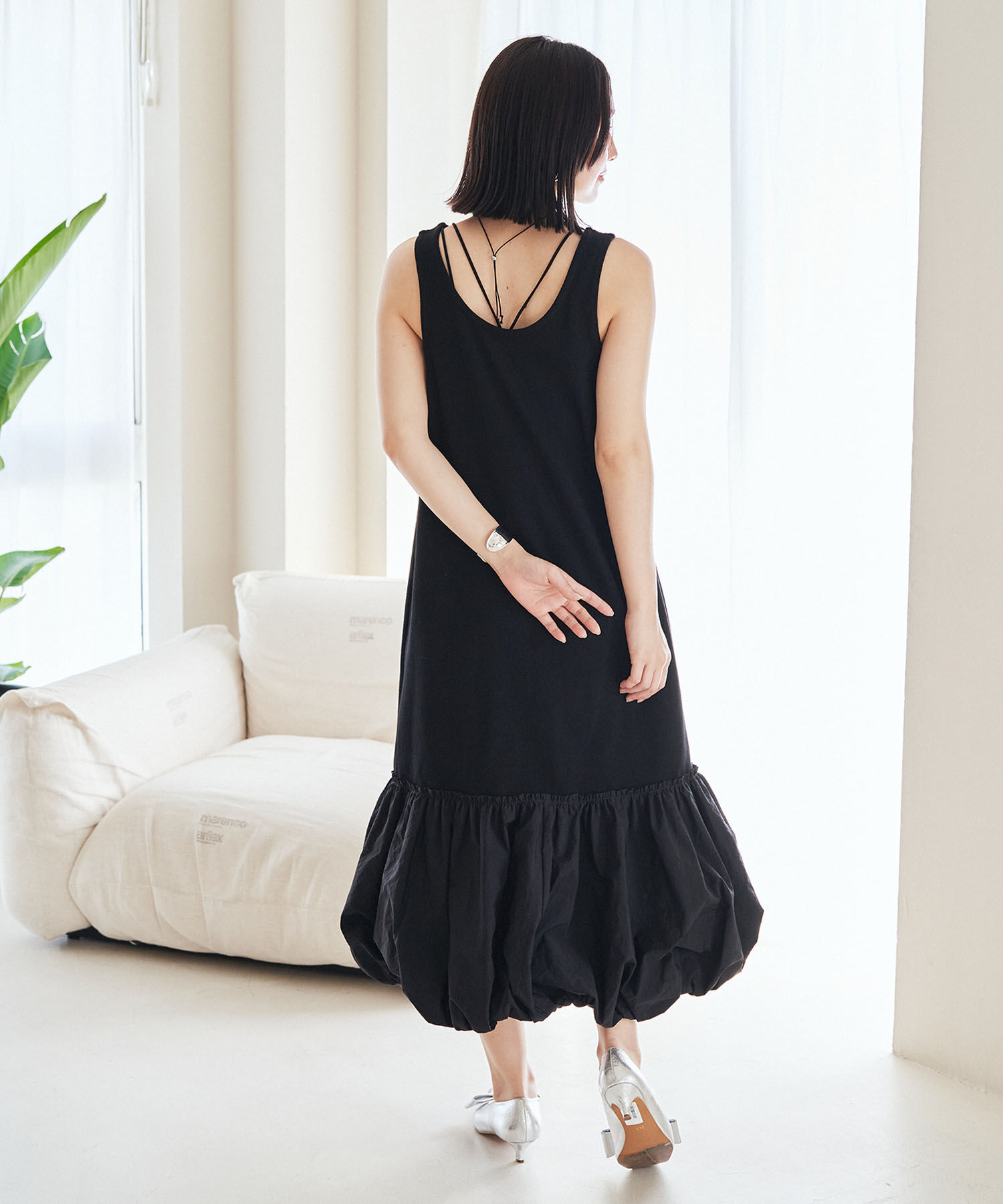 VIS「ドッキングバルーンワンピース【洗える】」|ワンピース|