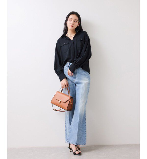 VIS「メタル釦シャツブラウス/イージーケア」|シャツ・ブラウス|