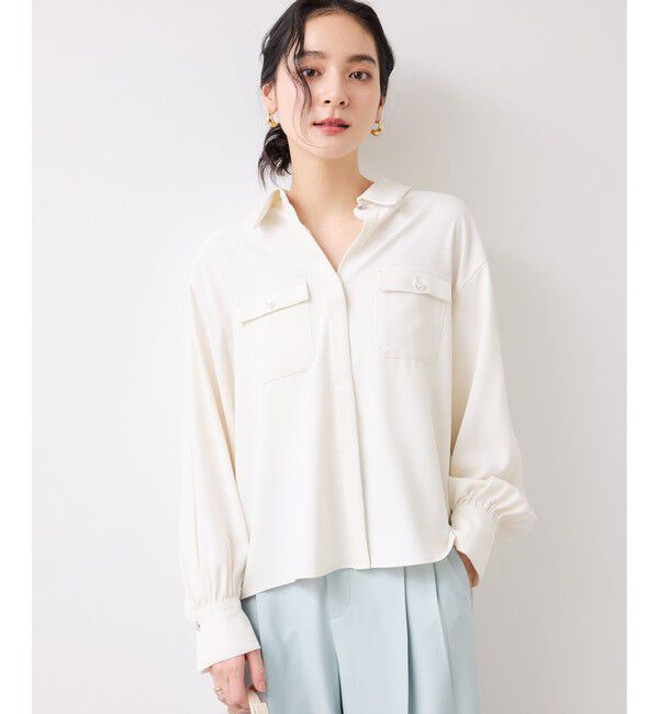VIS「メタル釦シャツブラウス/イージーケア」|シャツ・ブラウス|