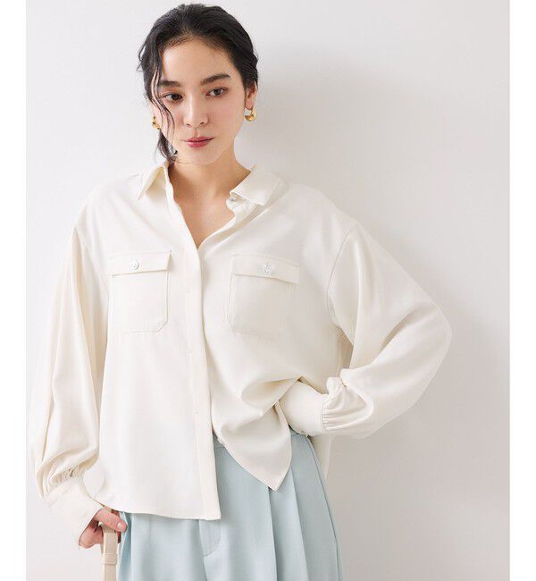 VIS「メタル釦シャツブラウス/イージーケア」|シャツ・ブラウス|