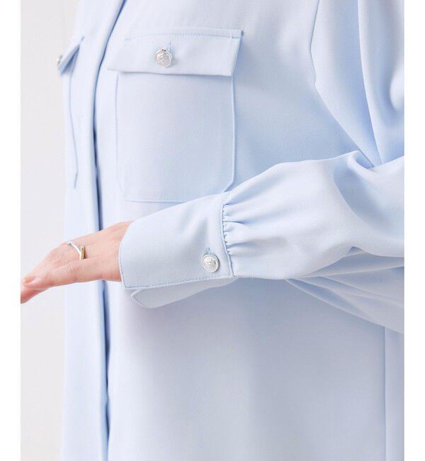 VIS「メタル釦シャツブラウス/イージーケア」|シャツ・ブラウス|