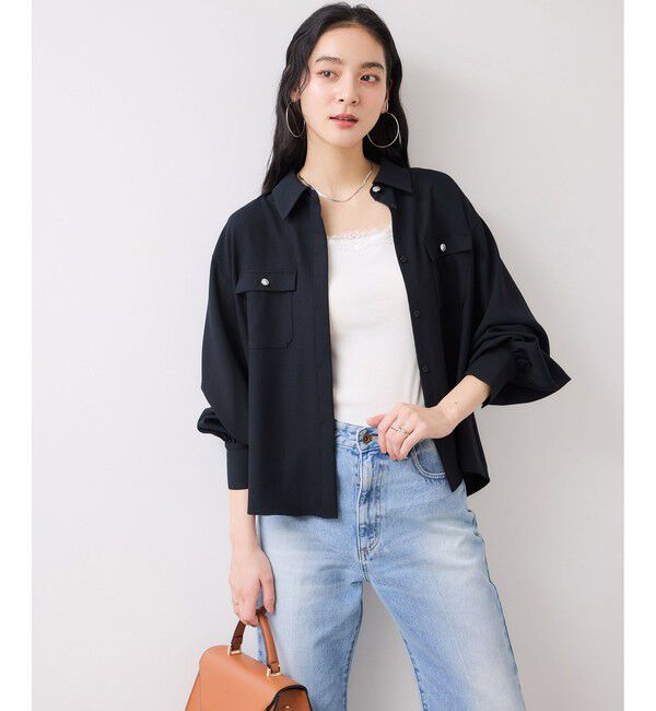 VIS「メタル釦シャツブラウス/イージーケア」|シャツ・ブラウス|