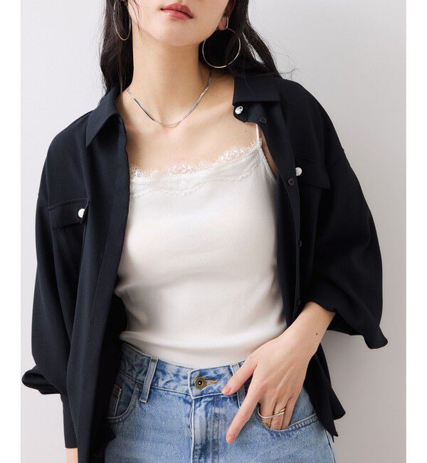 VIS「メタル釦シャツブラウス/イージーケア」|シャツ・ブラウス|