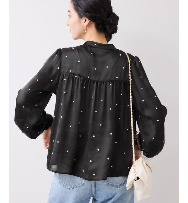 VIS「ハートモチーフ刺繍ブラウス/イージーケア」|シャツ・ブラウス|