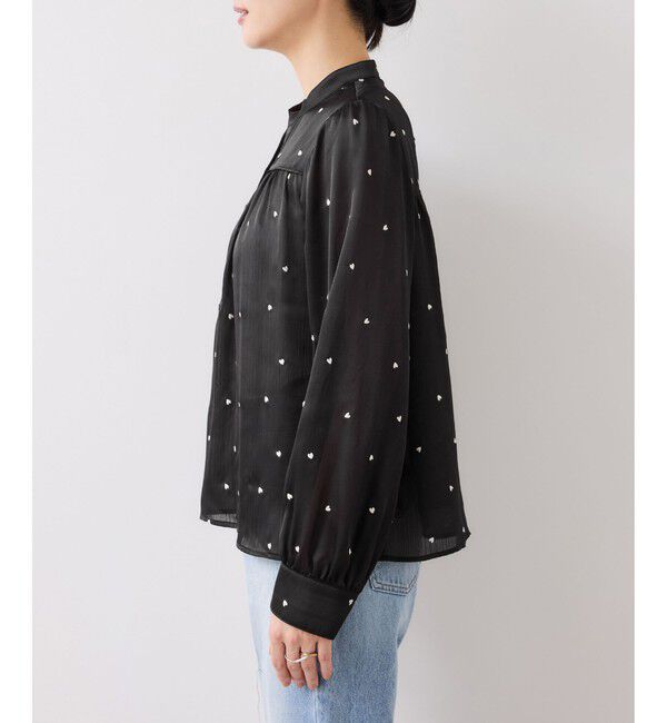 VIS「ハートモチーフ刺繍ブラウス/イージーケア」|シャツ・ブラウス|