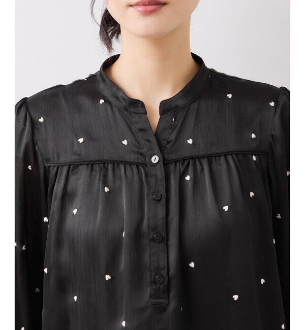 VIS「ハートモチーフ刺繍ブラウス/イージーケア」|シャツ・ブラウス|