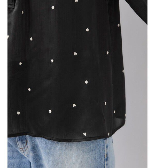 VIS「ハートモチーフ刺繍ブラウス/イージーケア」|シャツ・ブラウス|