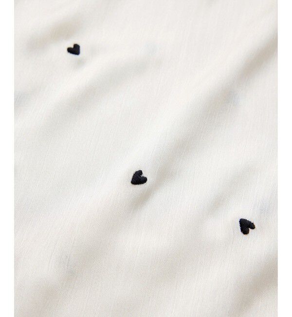 VIS「ハートモチーフ刺繍ブラウス/イージーケア」|シャツ・ブラウス|