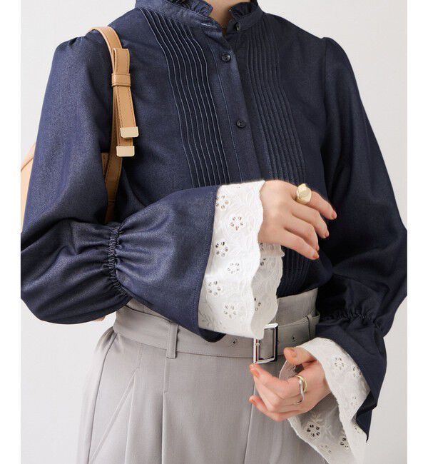 VIS「レイヤードレーススリーブブラウス」|シャツ・ブラウス|