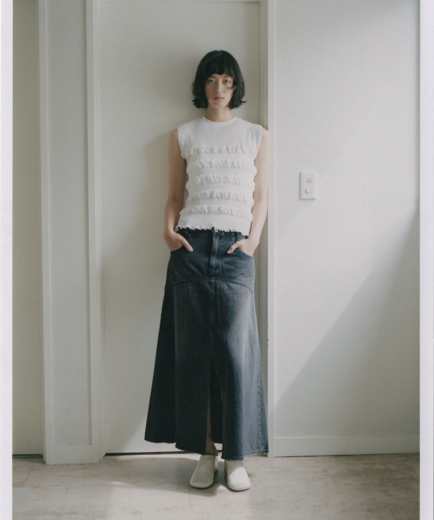 ADAM ET ROPE'「【セットアップ対応】マドレーヌプリーツトップス」|Tシャツ・カットソー|