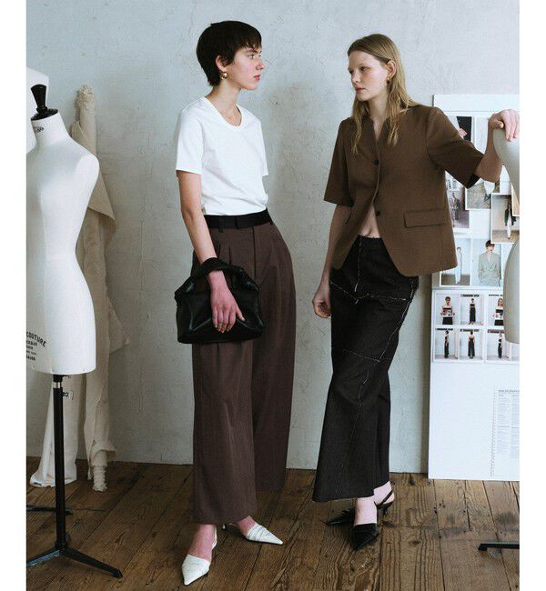 ADAM ET ROPE'「【EMOELLE】UネックTEE」|Tシャツ・カットソー|