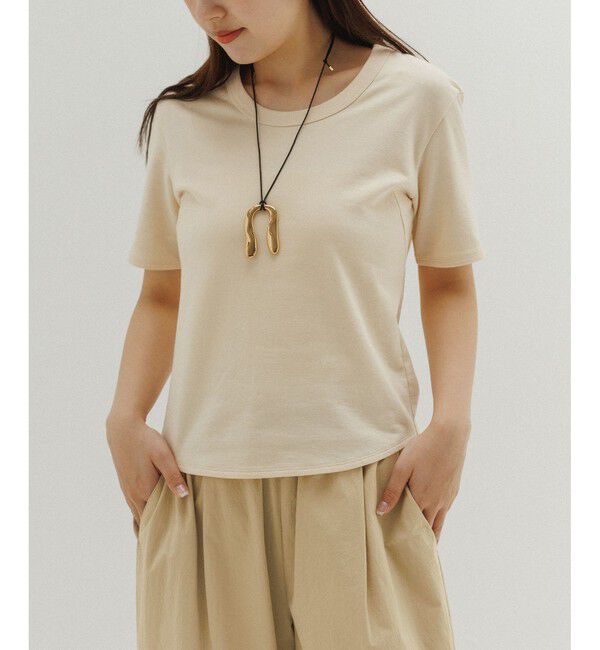 ADAM ET ROPE'「【EMOELLE】UネックTEE」|Tシャツ・カットソー|