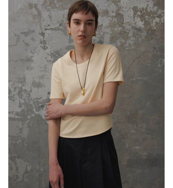 ADAM ET ROPE'「【EMOELLE】UネックTEE」|Tシャツ・カットソー|