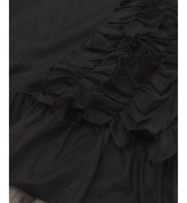 ADAM ET ROPE'「【サステナブル】フリルギャザーチュールトップス」|Tシャツ・カットソー|