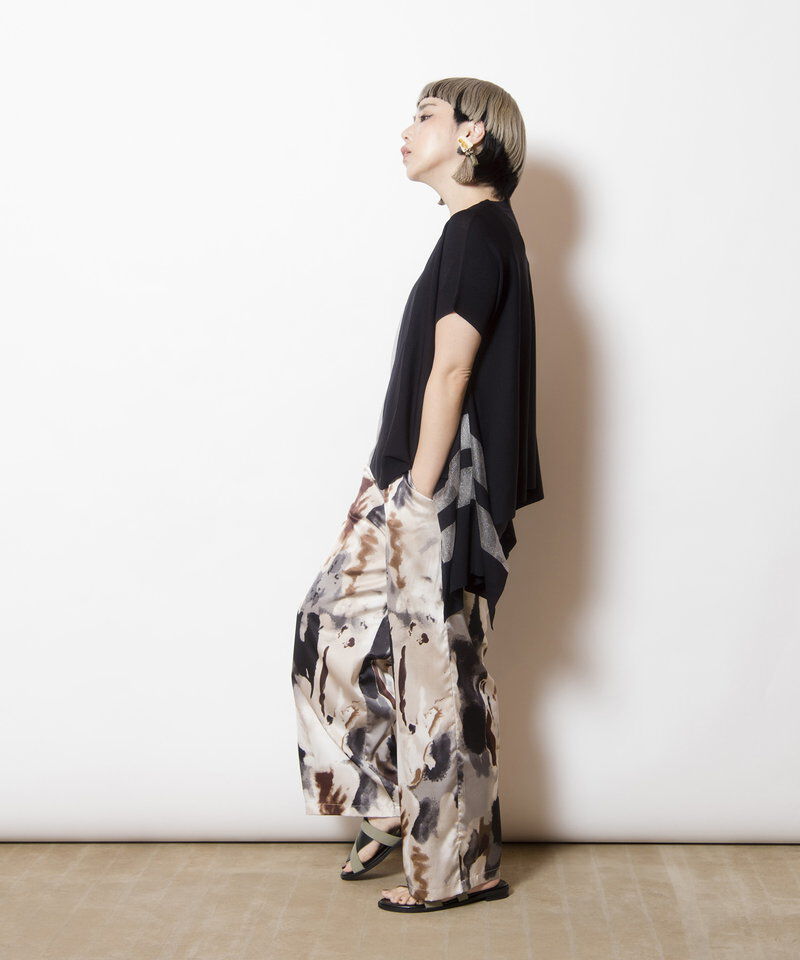  「サイドドレープニットプルオーバー」|ニット・セーター|