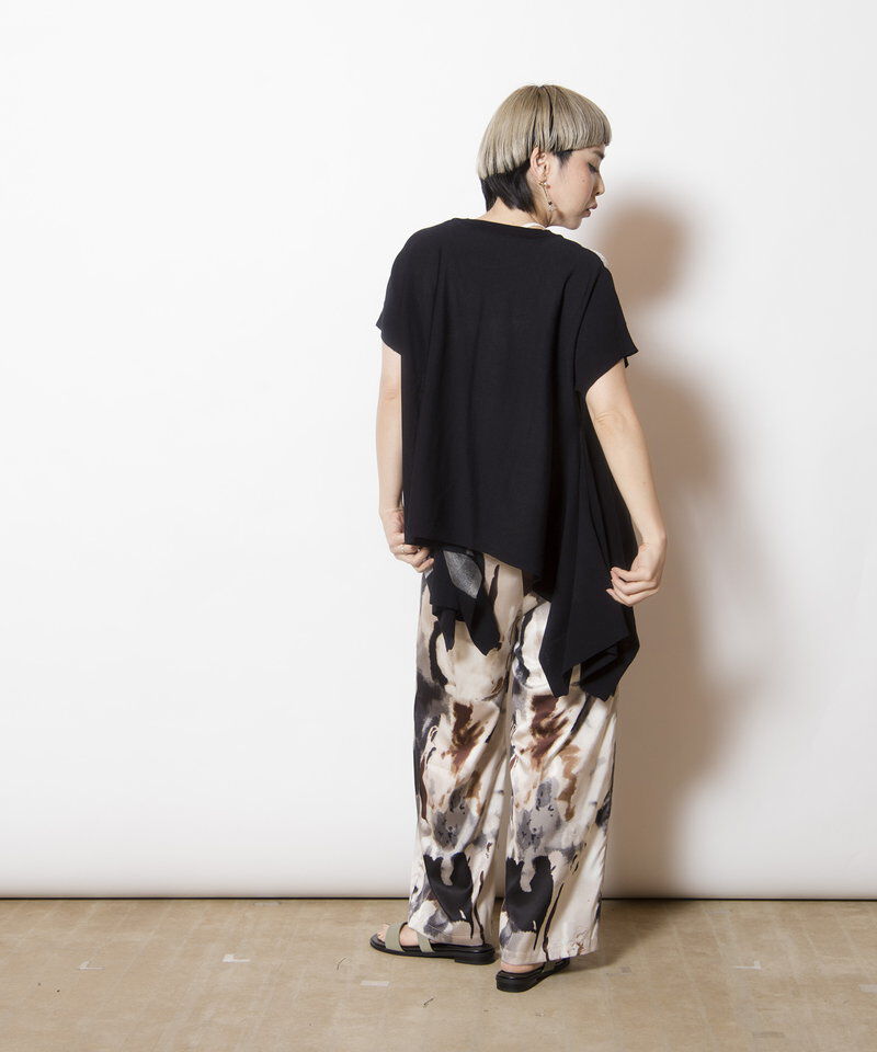  「サイドドレープニットプルオーバー」|ニット・セーター|