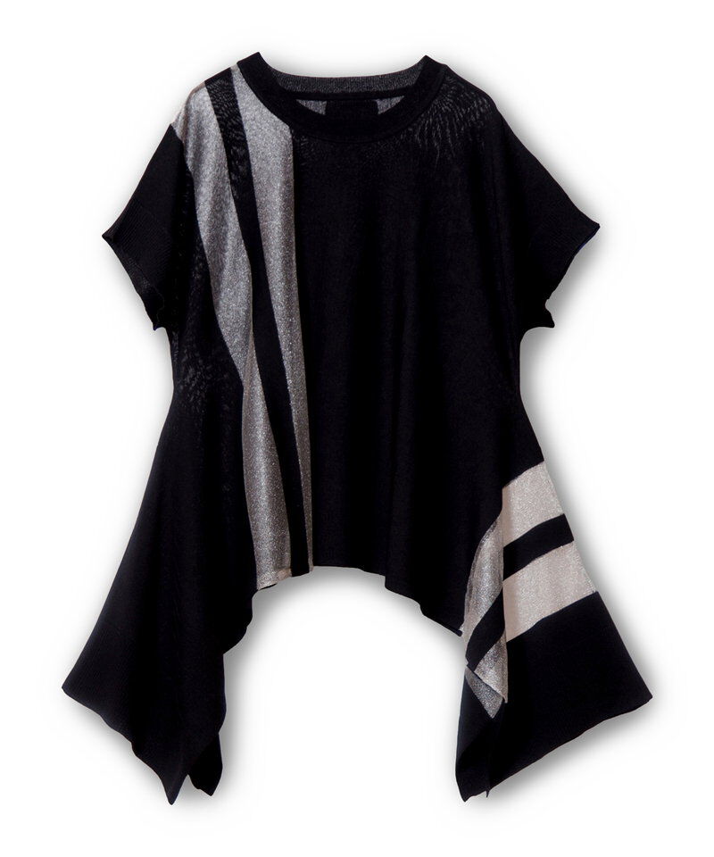  「サイドドレープニットプルオーバー」|ニット・セーター|