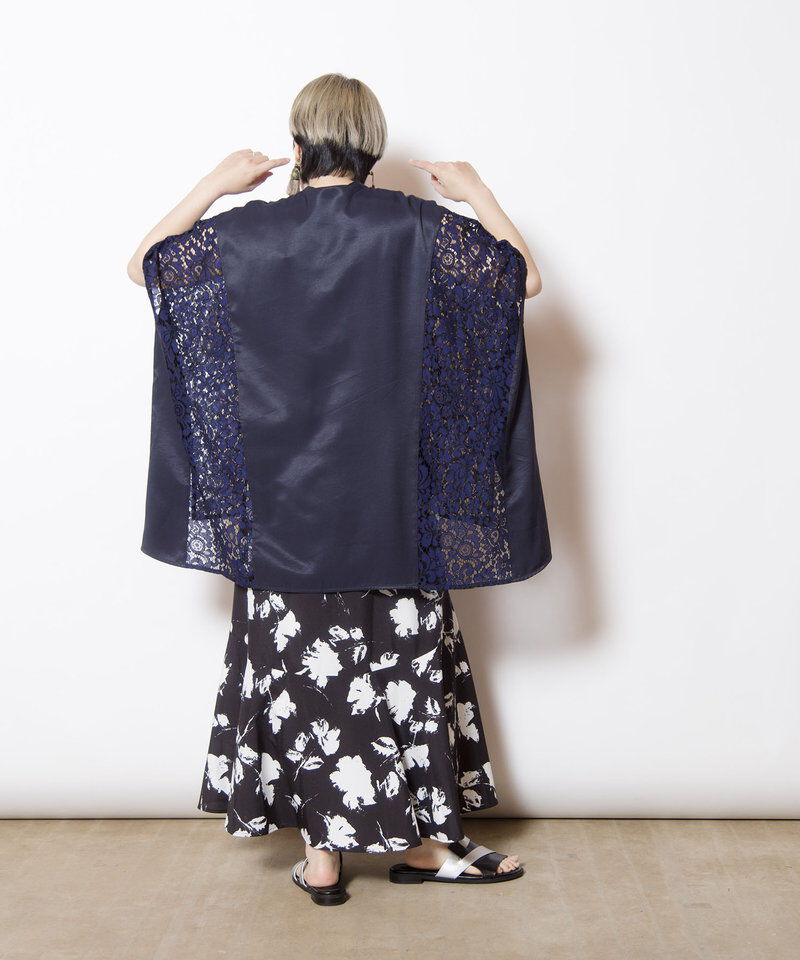  「プリントセミマーメイドスカート」|フレア|