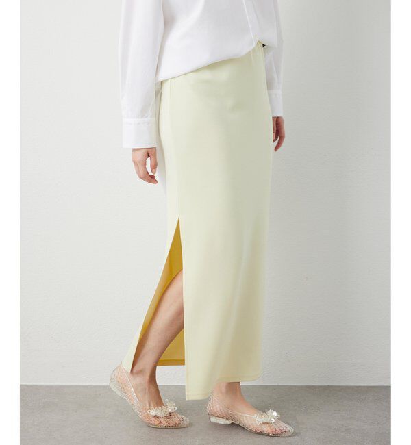  「カットジョーゼットスリットスカート」|スカート|