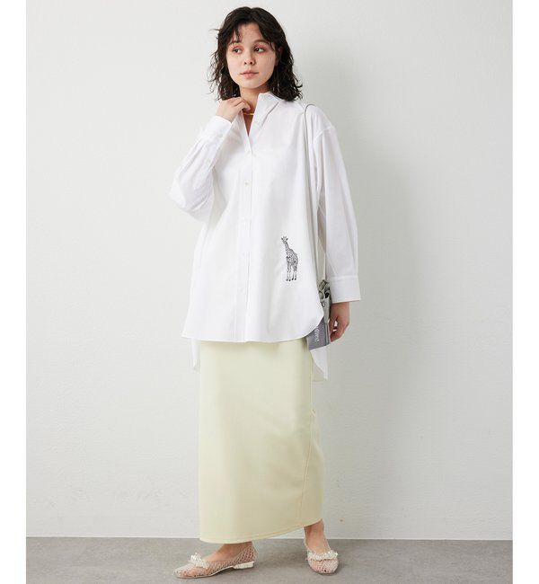  「カットジョーゼットスリットスカート」|スカート|