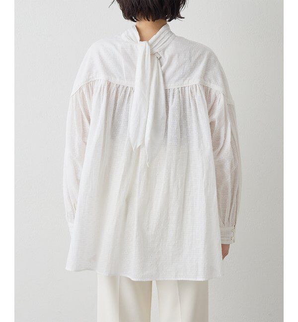  「コットンギャザー切替ブラウス」|シャツ・ブラウス|