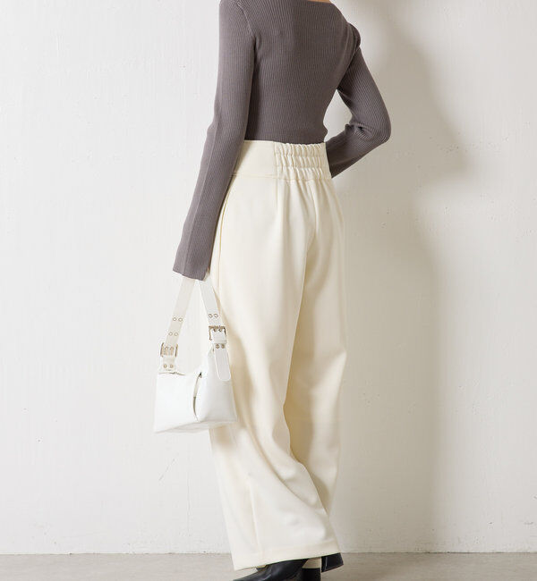  「デザインネックリブニット」|ニット・セーター|