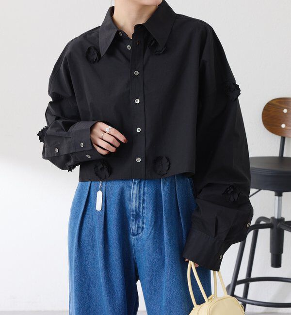  「フラワーモチーフシャツ」|シャツ・ブラウス|