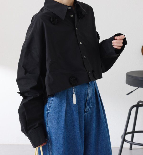  「フラワーモチーフシャツ」|シャツ・ブラウス|