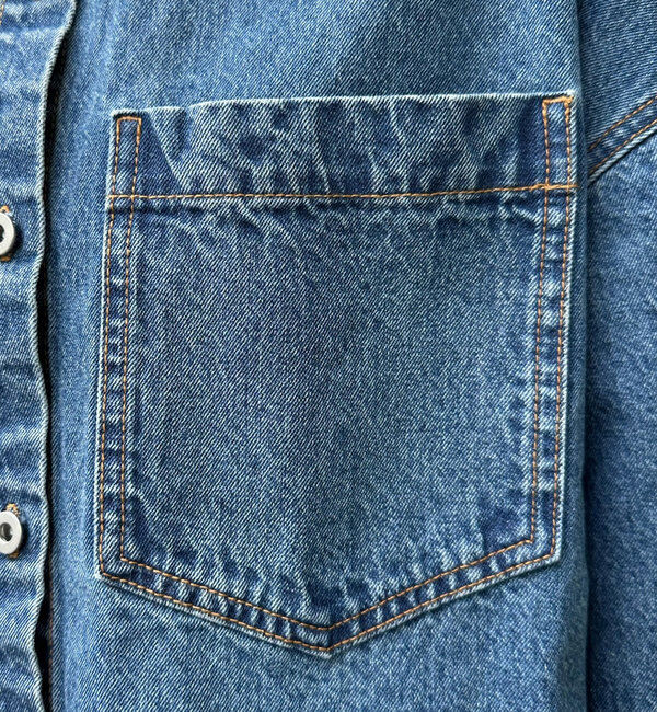  「【新色追加】ダメージデニムシャツ」|シャツ・ブラウス|