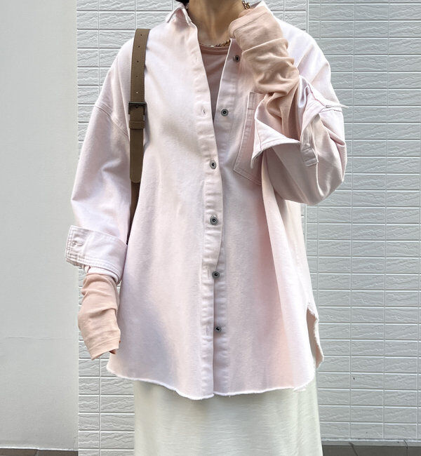  「【新色追加】ダメージデニムシャツ」|シャツ・ブラウス|