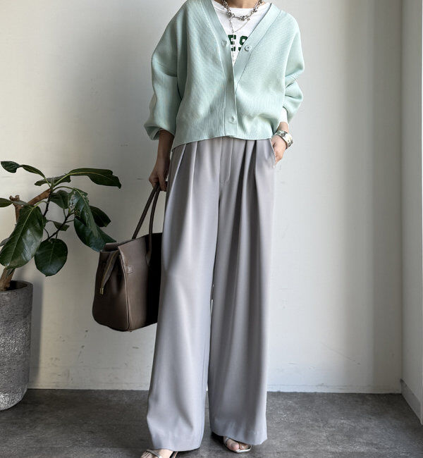  「【累計販売数3万枚突破/21色4サイズ展開！】タックワイドパンツ」|チノ|