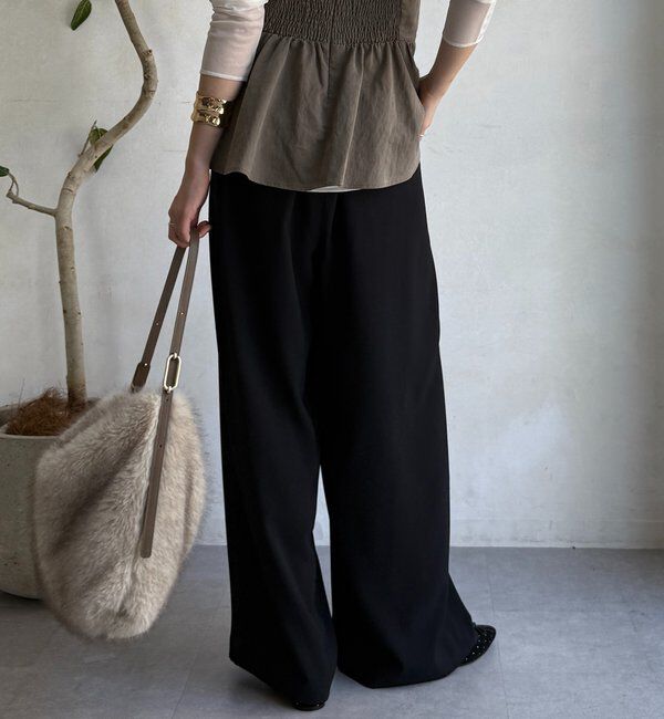  「【累計販売数3万枚突破/21色4サイズ展開！】タックワイドパンツ」|チノ|