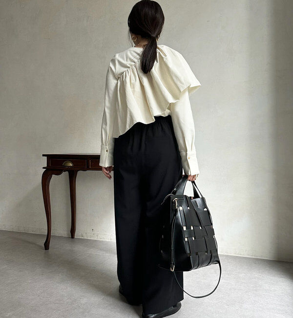  「【累計販売数3万枚突破/21色4サイズ展開！】タックワイドパンツ」|チノ|