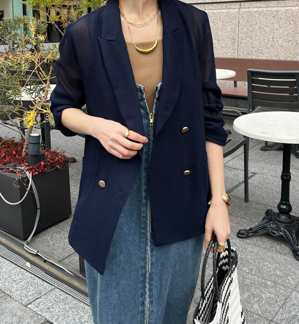  「メッシュダブルジャケット」|テーラードジャケット|