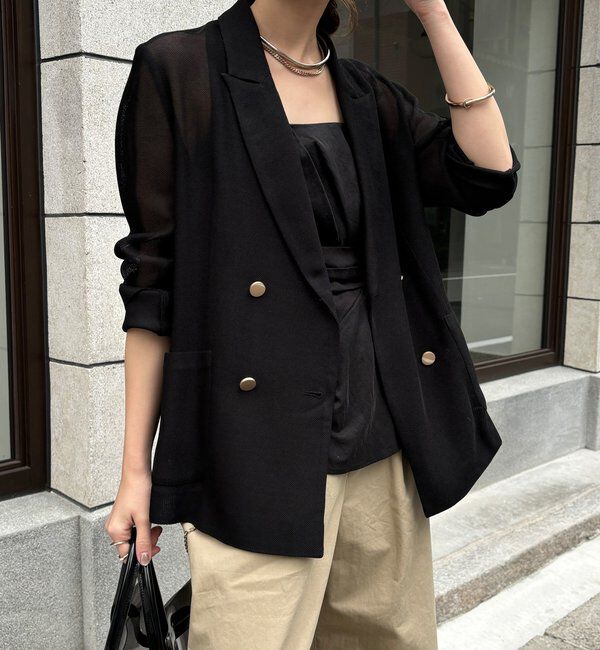  「メッシュダブルジャケット」|テーラードジャケット|