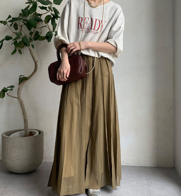  「シアーパネルプリーツスカート」|スカート|