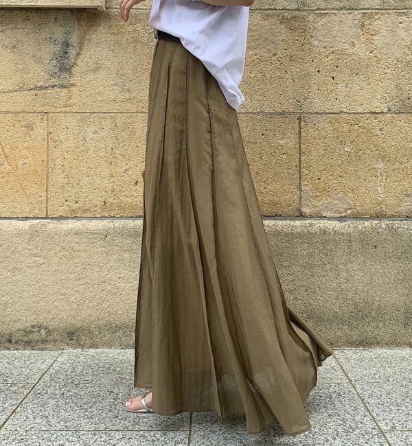  「シアーパネルプリーツスカート」|スカート|