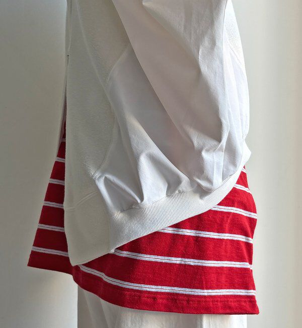  「【WEB限定】異素材切替プルオーバー」|Tシャツ・カットソー|