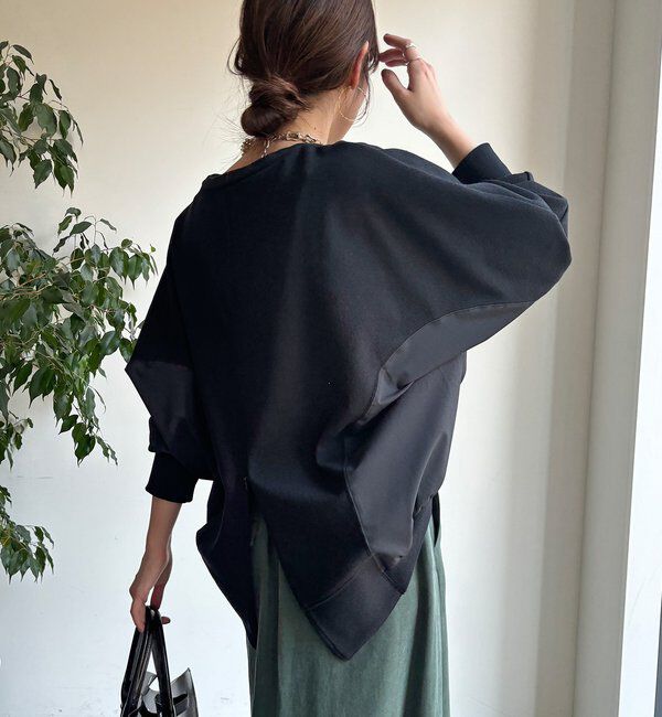  「【WEB限定】異素材切替プルオーバー」|Tシャツ・カットソー|