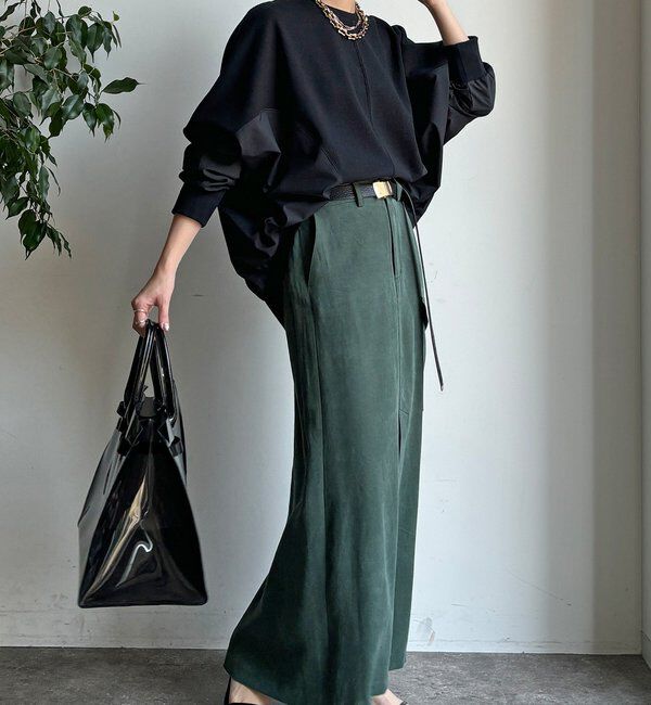  「【WEB限定】異素材切替プルオーバー」|Tシャツ・カットソー|