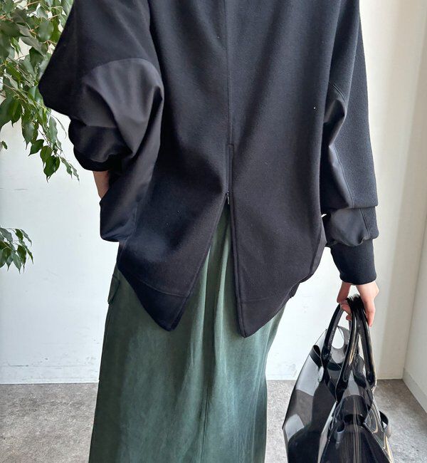  「【WEB限定】異素材切替プルオーバー」|Tシャツ・カットソー|