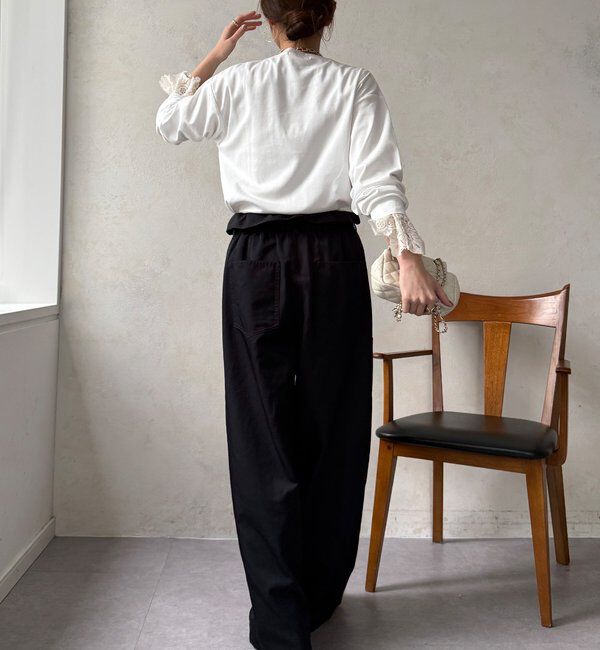  「【WEB限定】サガラ刺繍ロゴプリントロンTEE」|Tシャツ・カットソー|