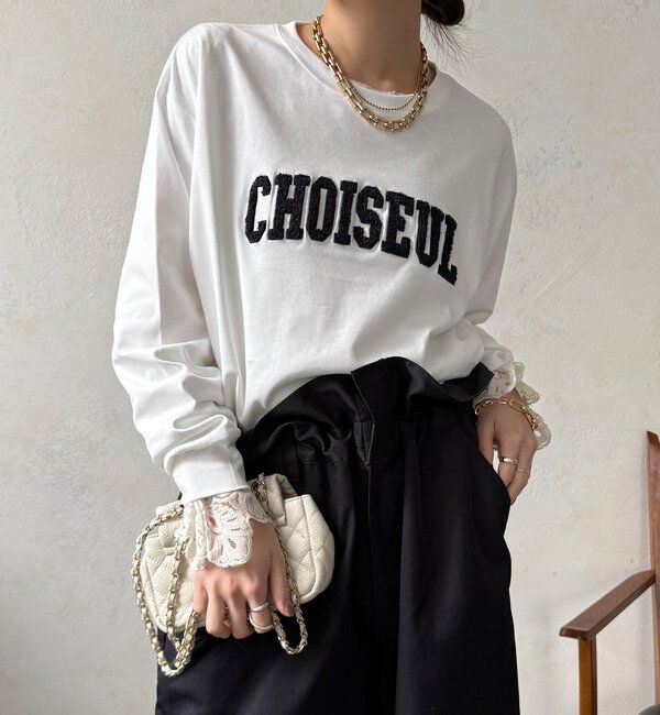  「【WEB限定】サガラ刺繍ロゴプリントロンTEE」|Tシャツ・カットソー|