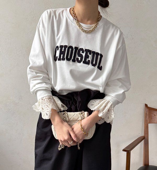  「【WEB限定】サガラ刺繍ロゴプリントロンTEE」|Tシャツ・カットソー|