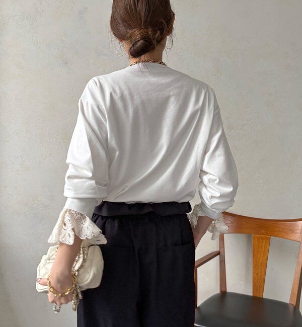  「【WEB限定】サガラ刺繍ロゴプリントロンTEE」|Tシャツ・カットソー|