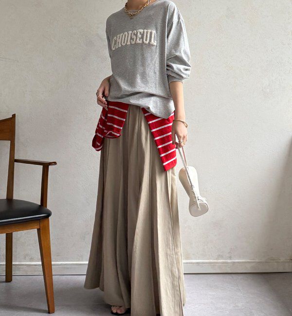  「【WEB限定】サガラ刺繍ロゴプリントロンTEE」|Tシャツ・カットソー|