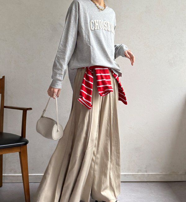  「【WEB限定】サガラ刺繍ロゴプリントロンTEE」|Tシャツ・カットソー|