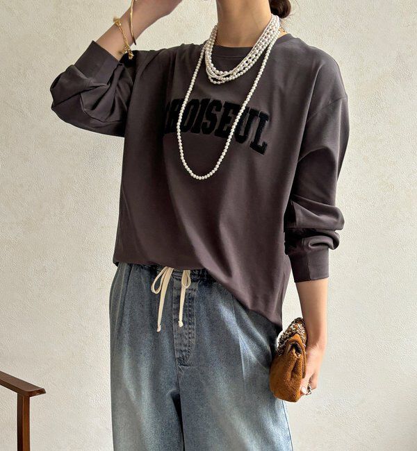  「【WEB限定】サガラ刺繍ロゴプリントロンTEE」|Tシャツ・カットソー|